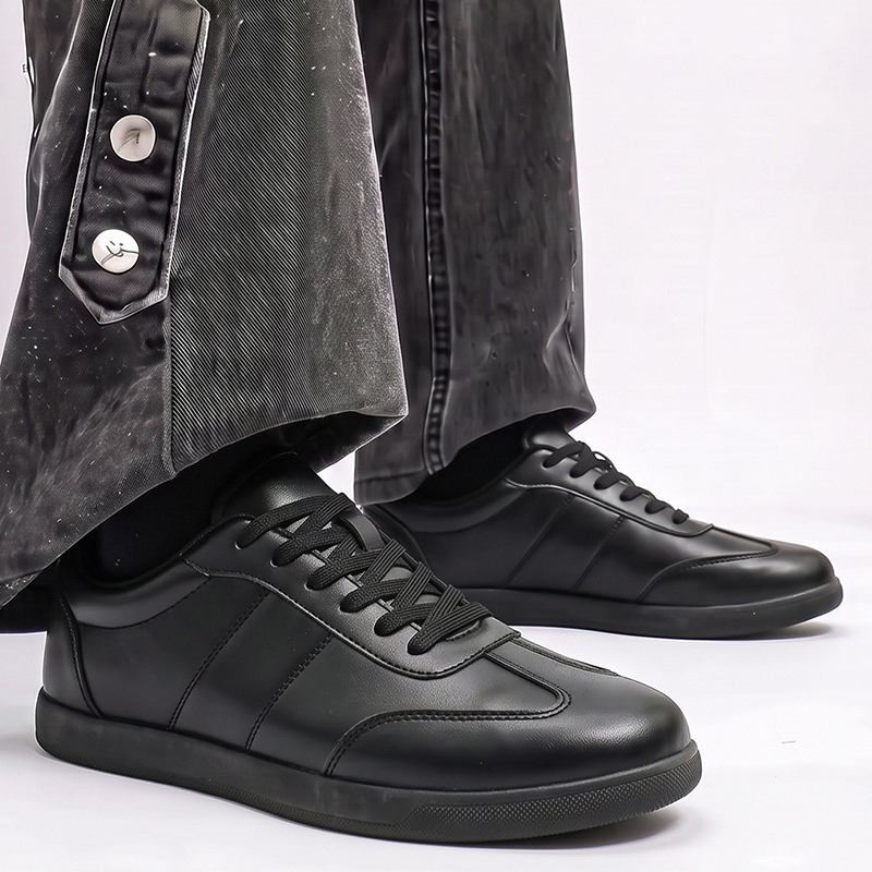 Men Formal Wear All Black - Sepatu Pria Serbaguna dari Kulit Asli,
