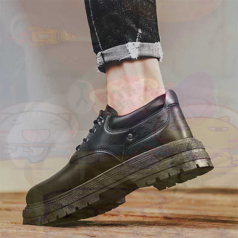 Men Formal Wear All Black - Sepatu Pria Tenis Pelatih Fashion Kulit