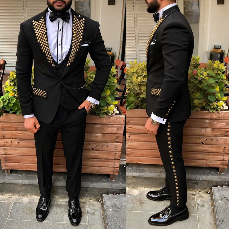 Men Formal Wear Modern - Setelan Jas Pernikahan Formal Modern dengan