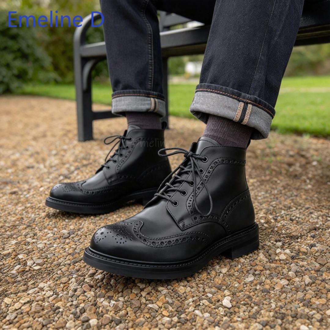 Sepatu Bot Pergelangan Kaki Mo - Formal Men Daily Wear Footwear ulasan dan harga