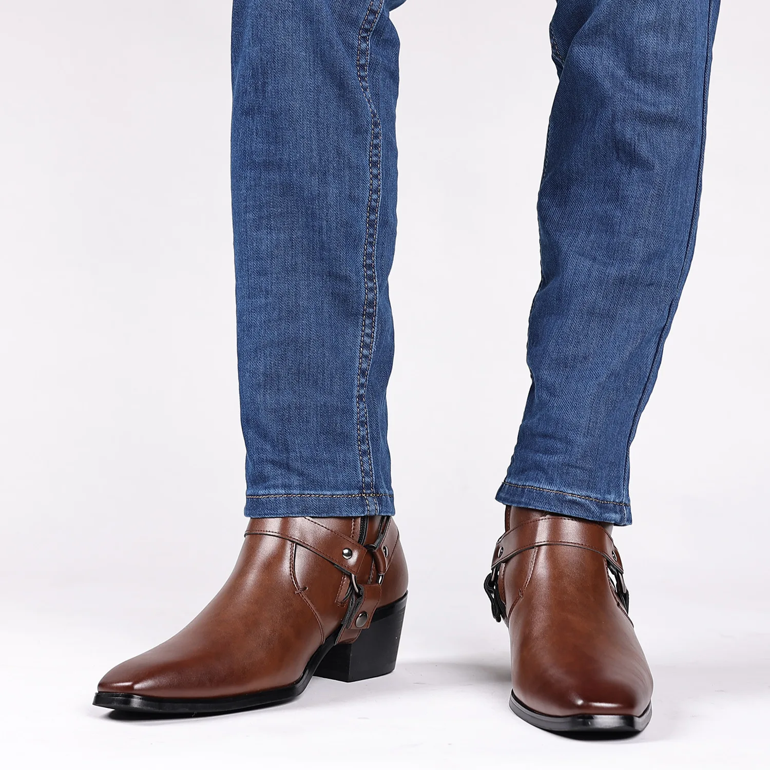 Sepatu bot pria kesatria Barat - Men Formal Wear With Boots ulasan dan harga